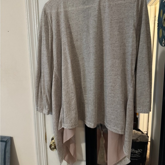 Brixton Ivy XL Women's Gray and Pink Open Front Cardigan - Picture 5 of 6